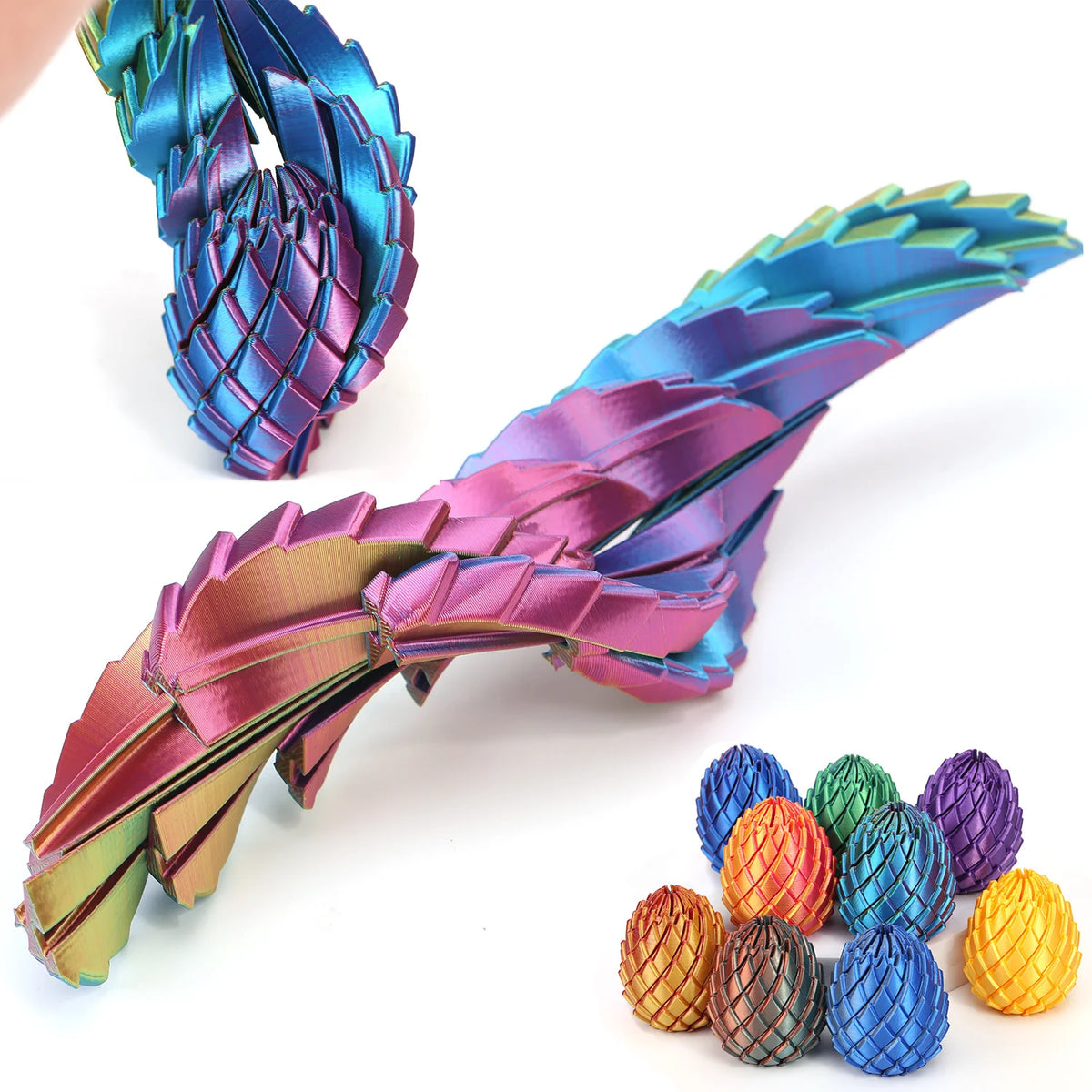 Twisted Dragon Egg Fidget Spiral Ornament