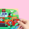 3D Wooden Tangram Puzzle Set for Kids – Cartoon Animals & Traffic Themes
