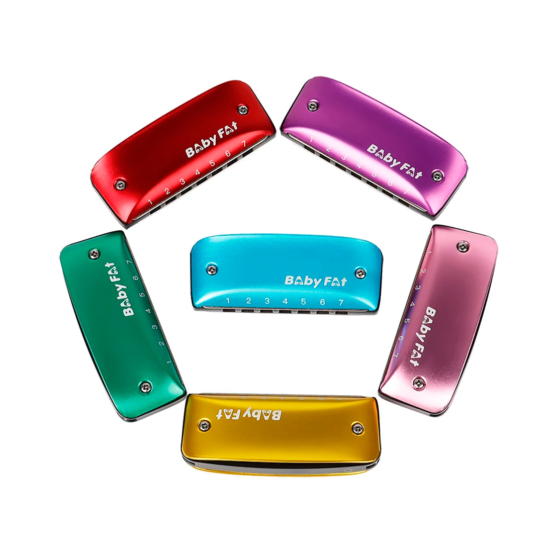 7-Hole Blues Harmonica with Neck Strap