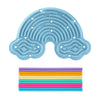 Light blue silicone sensory activity board with 12 concentric strings