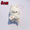 Adorable Plush Cartoon Keychain – Soft Pink Mini Pendant
