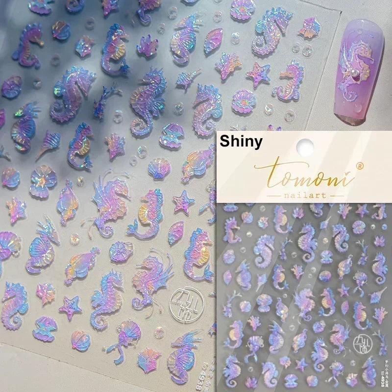 Ocean-Inspired Nail Art Sticker Set