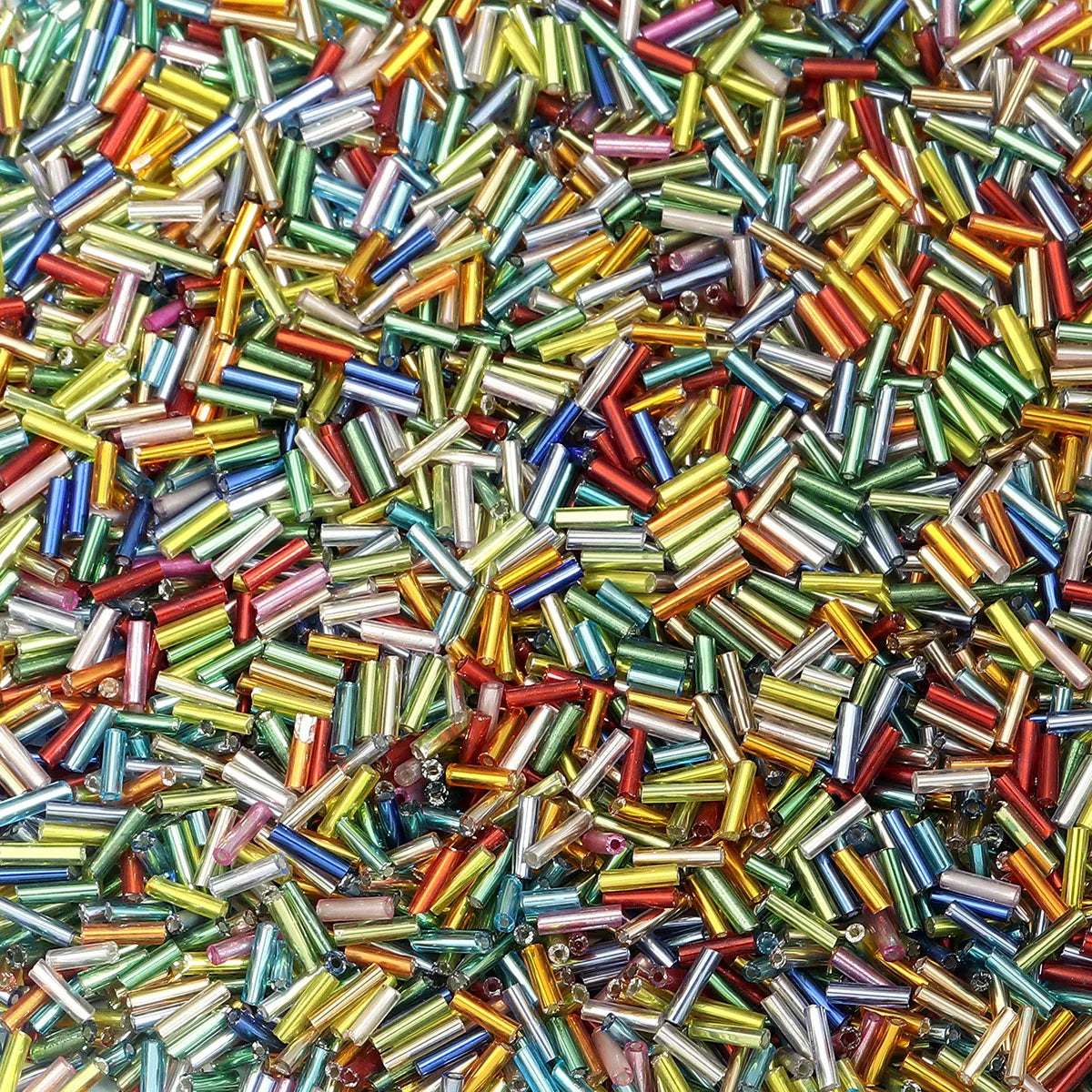 2mm Glass Seed Beads for Jewelry Making – Colorful Tube Beads (10g Pack)