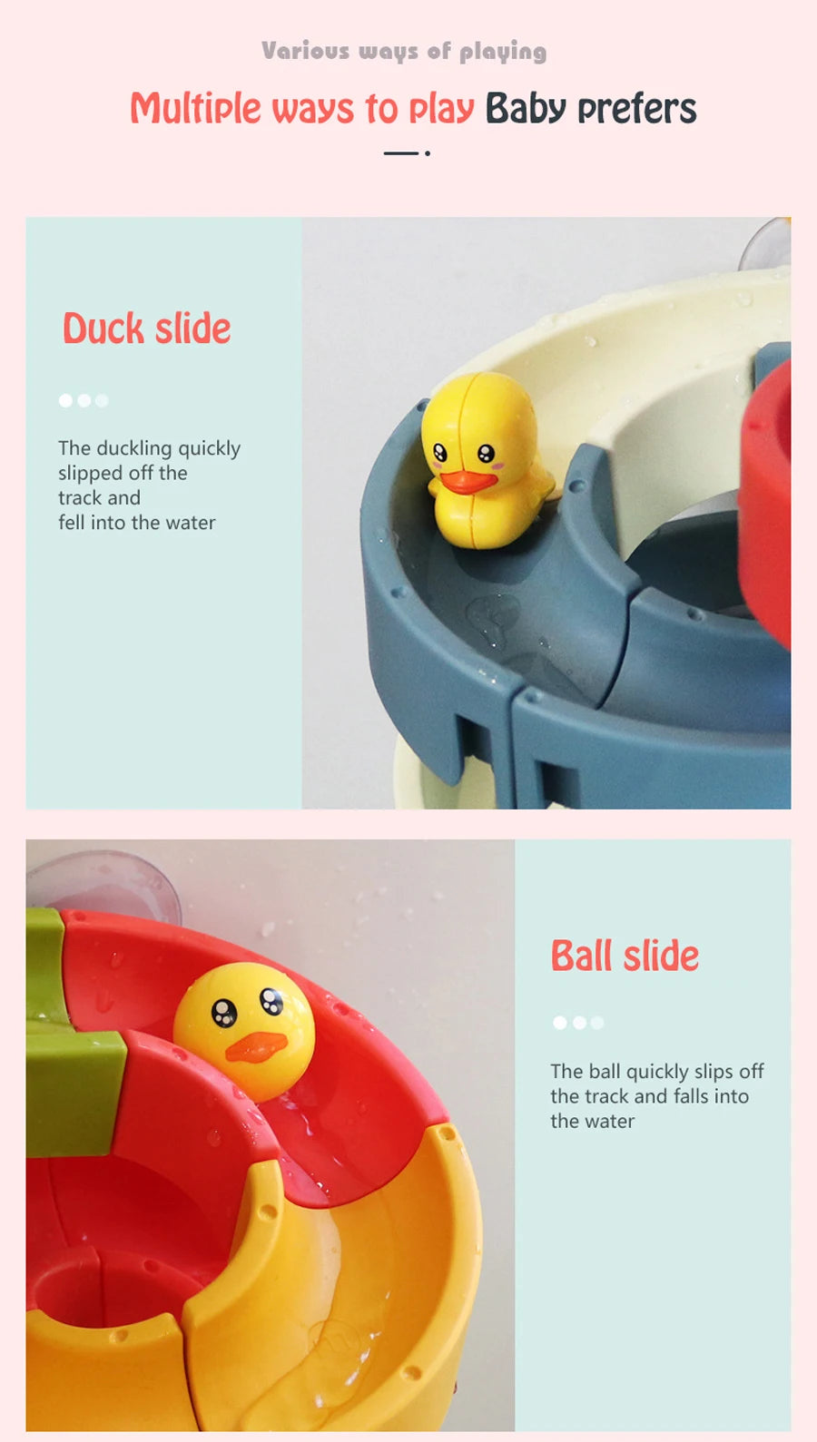 Bath Time Duck Slide Toy Set