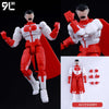A fully articulated action figure of Yuji Itadori from Jujutsu Kaisen in red and white attire.