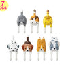 A set of seven kawaii mini fruit forks shaped like various animals for kids