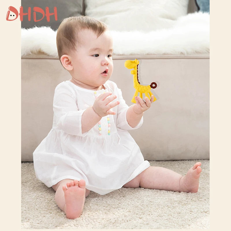 Baby Silicone Teething Brush – Banana Shape Soothing Toothbrush