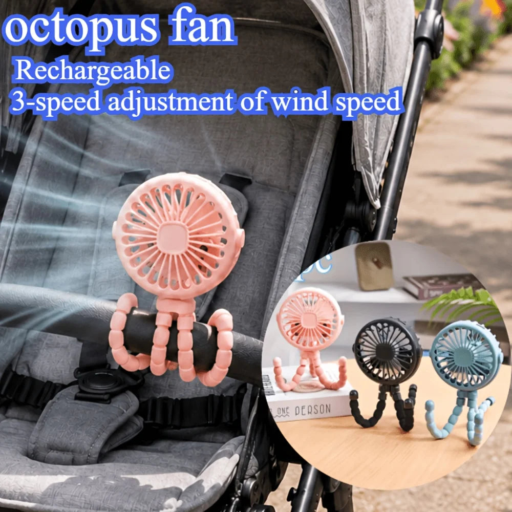 Flexible Mini USB Fan with Tripod Stand