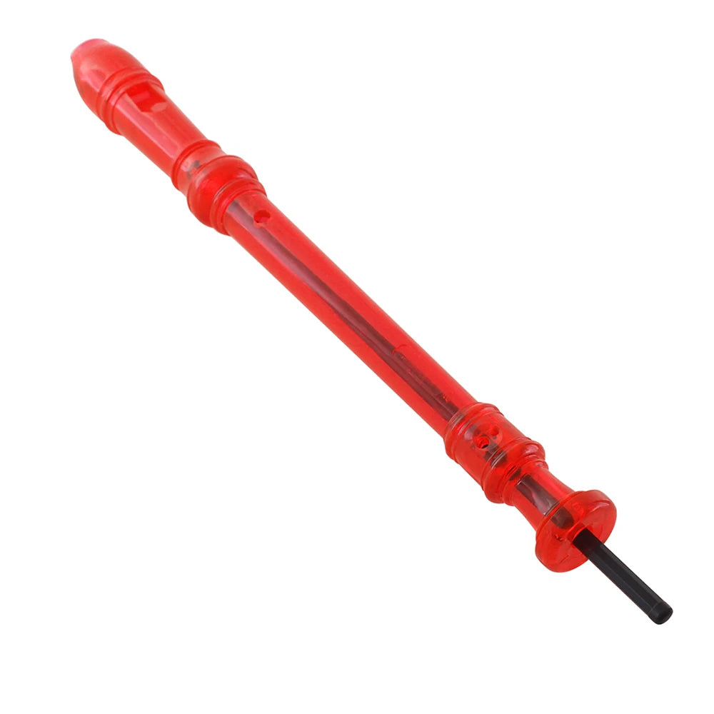 Red transparent ABS recorder flute for beginners