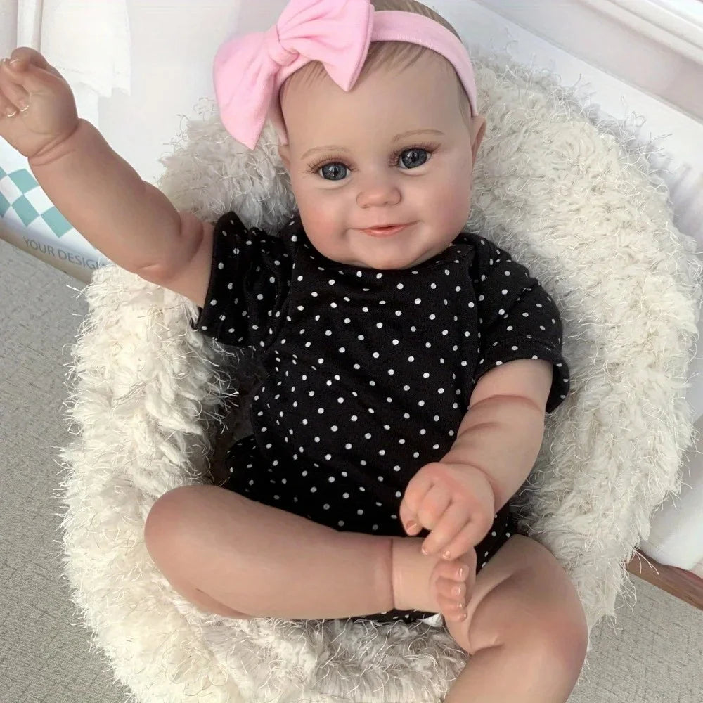 20-Inch Realistic Reborn Baby Doll with Hand-Painted Hair