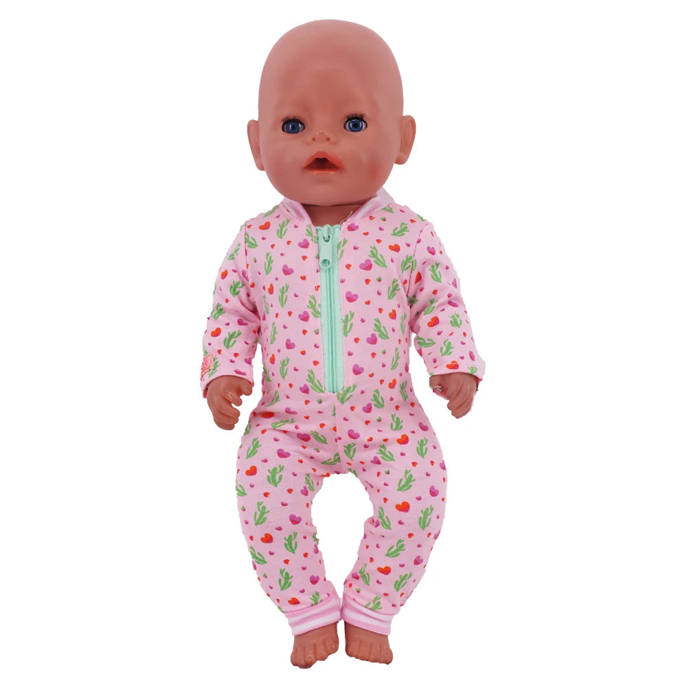 Two-Piece Doll Outfit with Top and Pants for 18-Inch and 43cm Dolls