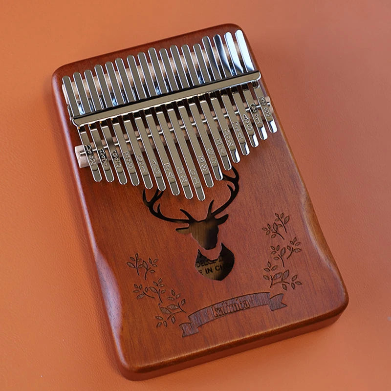 17-Key Mahogany Kalimba Thumb Piano