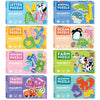 A set of Montessori magnetic letter, number, and animal puzzles for children.