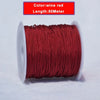 A spool of 50 meter, 0.8mm wine red nylon knotting cord for jewelry making.