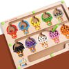 Magnetic Color Sorting Maze Board – Montessori Wooden Toy for Counting & Fine Motor Skills