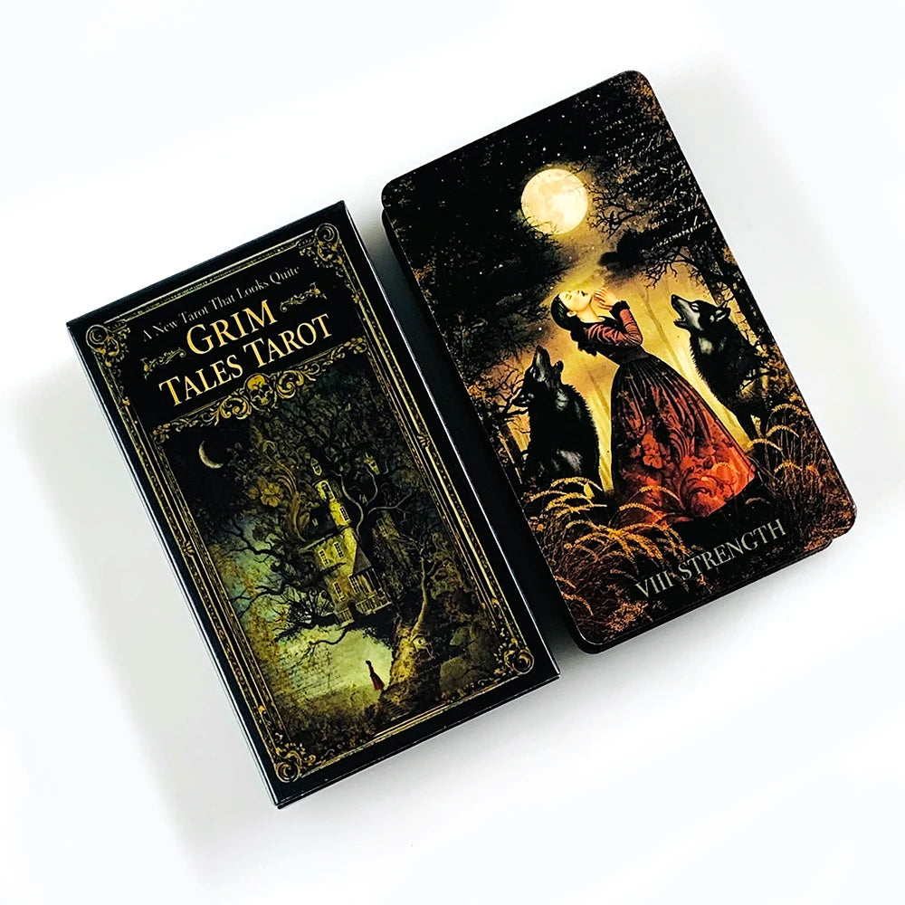 Grim Tales Tarot Card Deck – 78-Card English Edition for Divination & Reflection