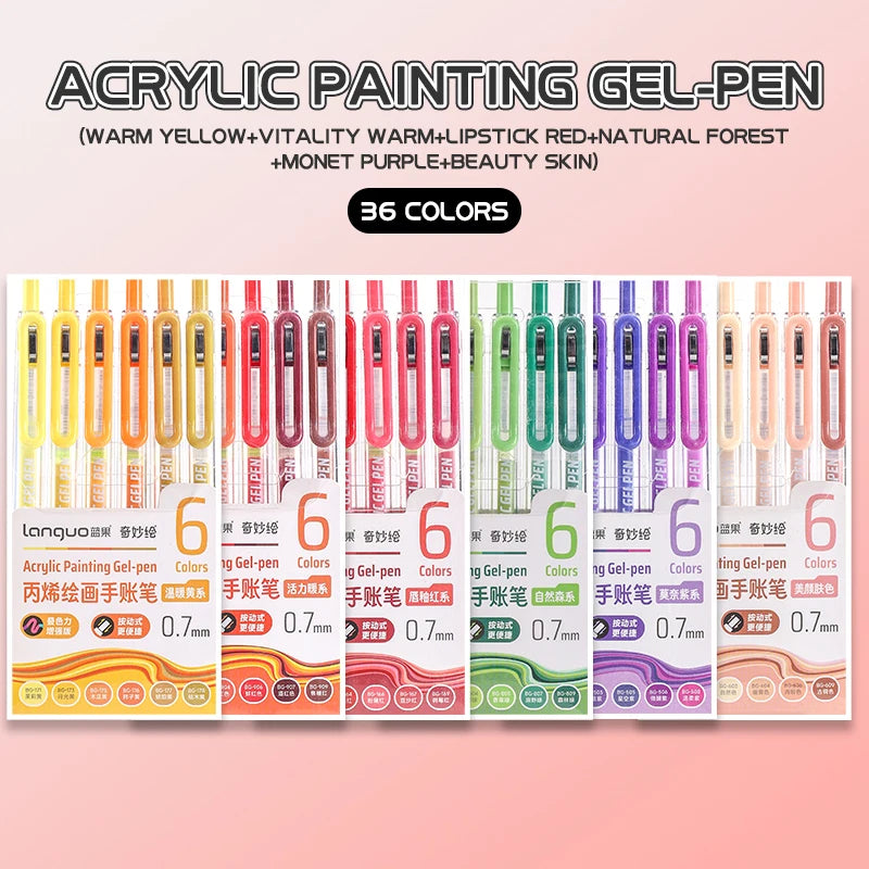 12 Color Acrylic Gel Pen Set