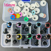 3D Glitter Safety Eyes for Crochet & Stuffed Animals (12-16mm, Set of 30)