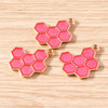 Gold Enamel Honeybee Charms for Jewelry Making (Set of 10)