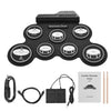 Foldable Silicone Electronic Drum Pad with Drumsticks and Sustain Pedals