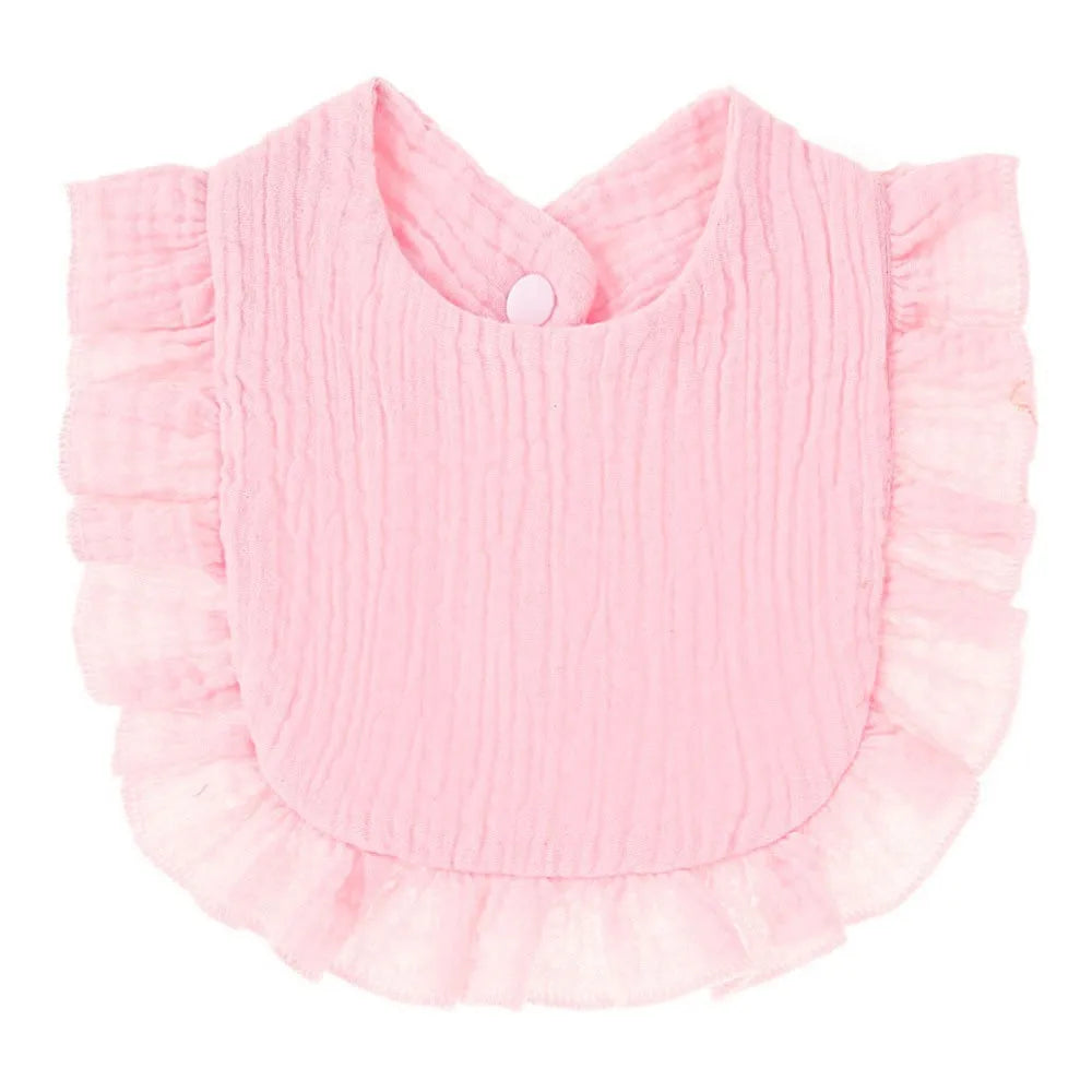 Cotton Baby Bibs with Burp Cloth – Soft Solid Color Bandana Scarf