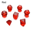 7-Piece Polyhedral Dice Set with Dual-Color Design for RPG and Tabletop Games