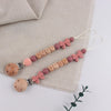 Personalized Baby Pacifier Clip with Silicone Beads