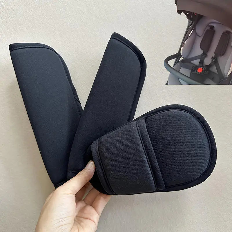 Universal Stroller Shoulder Strap Covers – Soft Cushioned Safety Belt Pads