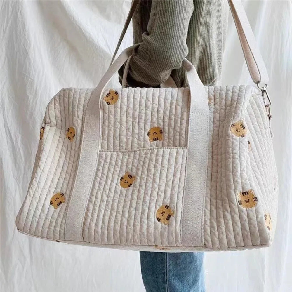 Embroidered Diaper Bag with Large Capacity for Travel & Everyday Use