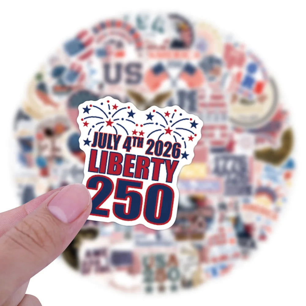 United States 250th Anniversary Sticker Pack (55-Piece)