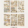 A collection of vintage label stickers and stamps for scrapbooking and journaling