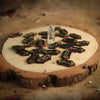 Wooden Rune Stone Set with Guide Book and Velvet Bag
