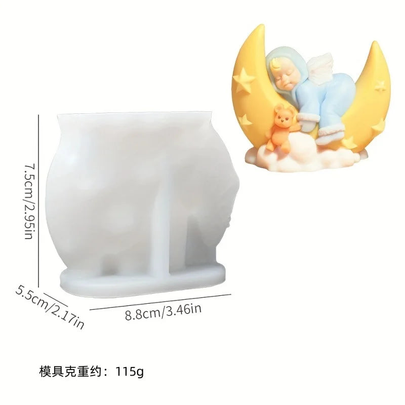 3D Sleeping Baby Silicone Mold for Candle, Resin & Soap Making