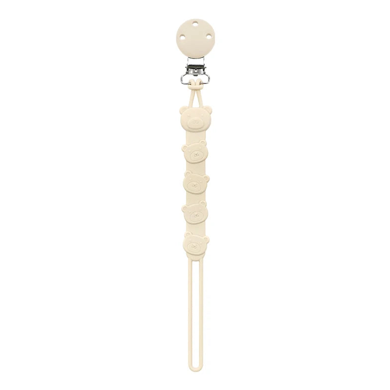 3-in-1 Silicone Pacifier Clip with Adorable Cartoon Animal Design