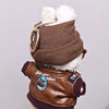 Retro Leather Jacket for 15/17cm Labubu Dolls