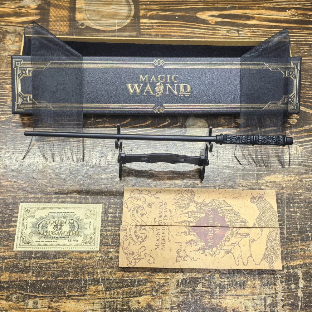 Anime-Inspired Magic Wand with Metal Core and Display Box