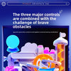 A colorful multi-layer rolling ball track adventure toy featuring three controls and obstacles for hand-eye coordination.