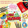 A set of acrylic paint pens with flexible brush tips for various art mediums like rock, stone, and ceramic.