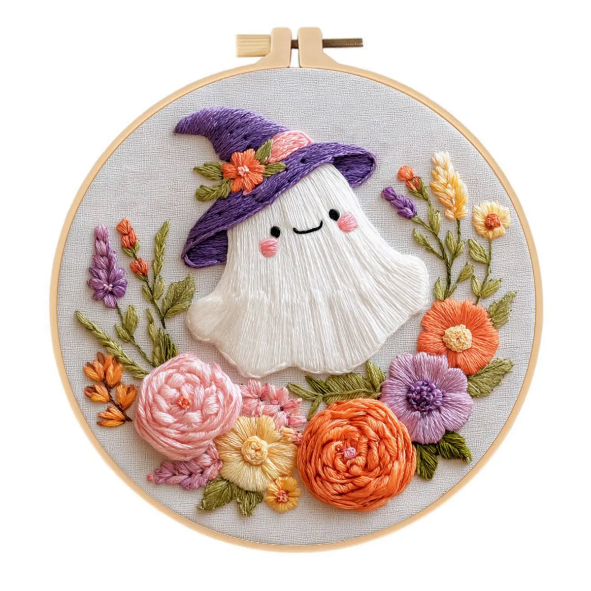 Fall Harvest Pumpkin Embroidery Kit for Adults