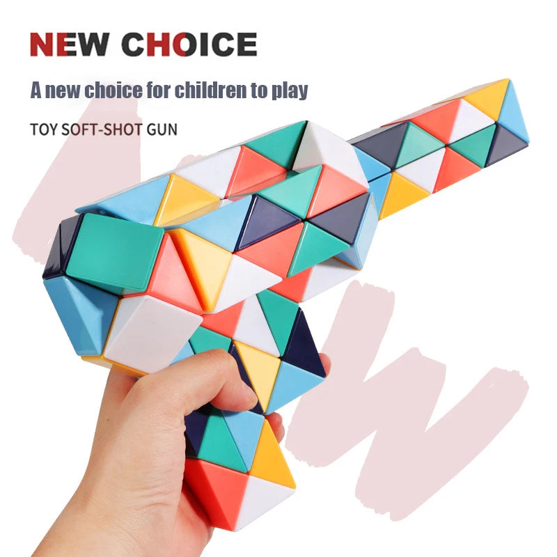 Rainbow Twist Puzzle Snake – Creative Fidget Toy for Kids & Adults