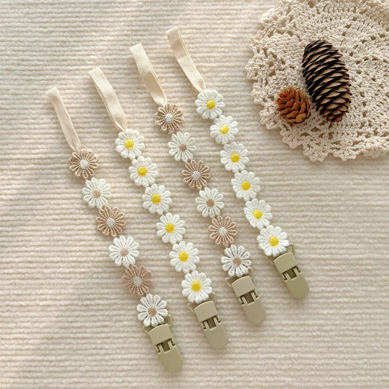 Little Daisy Baby Pacifier Clip