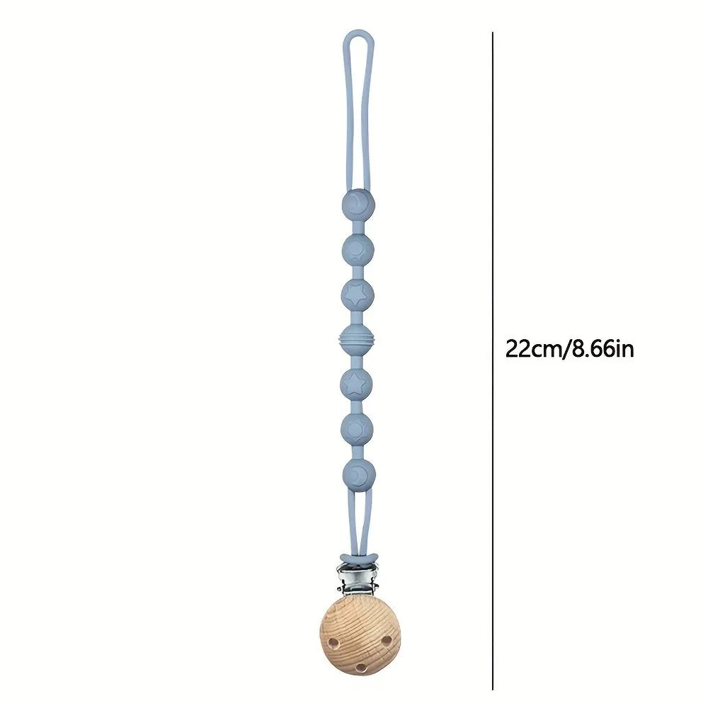 Silicone Baby Pacifier Clip with Teether