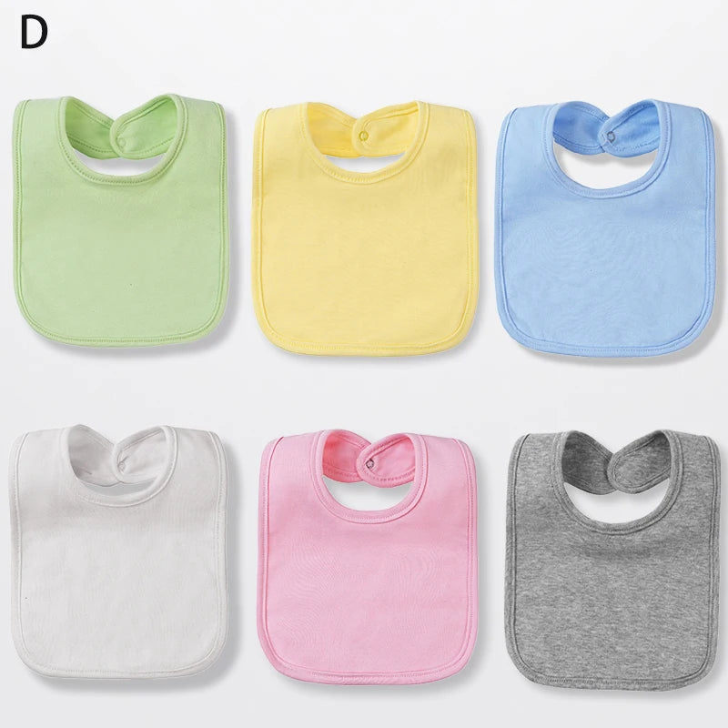 6-Pack 100% Cotton Baby Bibs for Drooling & Teething