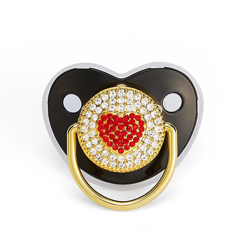 Rhinestone Crown Pacifier for Babies – Soft Silicone Soother with Elegant Sparkle