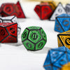 7-Piece Polyhedral Dice Set with Dual-Color Design for RPG and Tabletop Games
