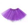 Purple three-layer tutu skirt for girls with ruffled waistband