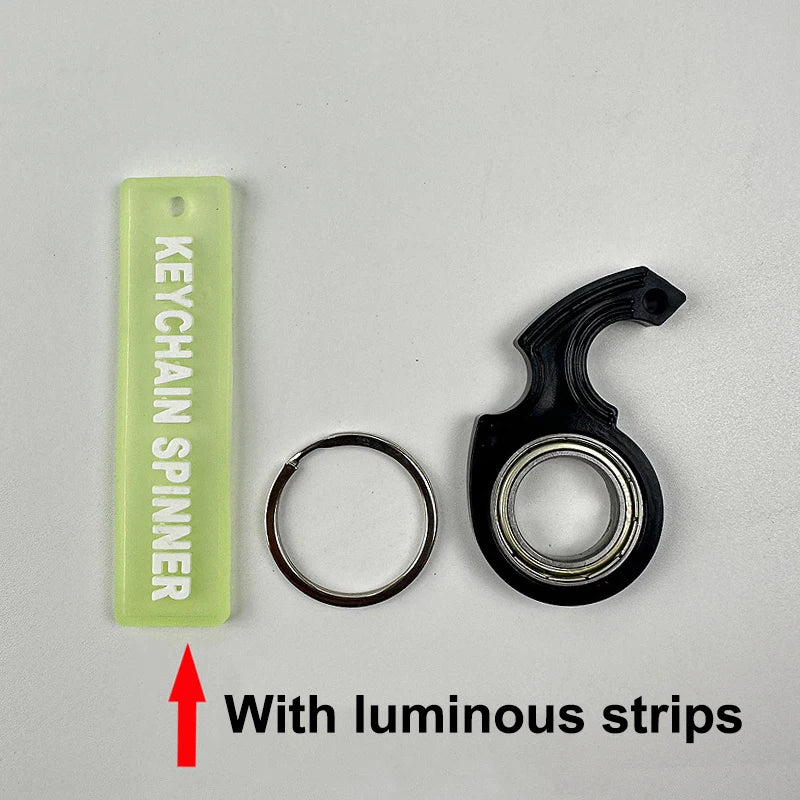 Metal Fidget Spinner Keychain for Stress Relief and Focus