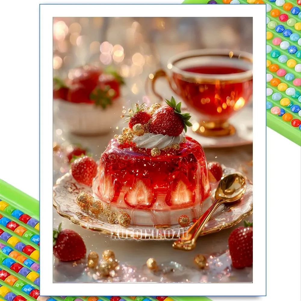 Delicious Cake Diamond Painting Kit – DIY Mosaic Art for Home Decor
