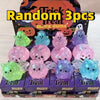 A box of Random 3pcs Treat Nice Cube stress relief balls featuring various colored and glittery ghost and bat shapes.