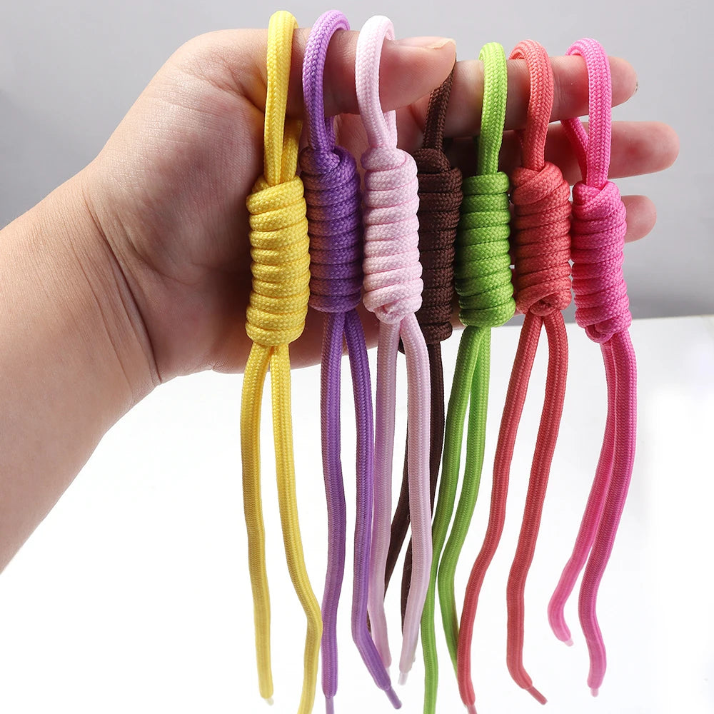 Colorful Braided Nylon Lanyard Keychains for DIY Projects